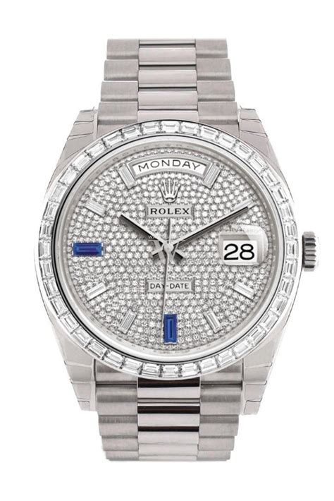 rolex day date 40 pave dial|Rolex Day-Date watch.